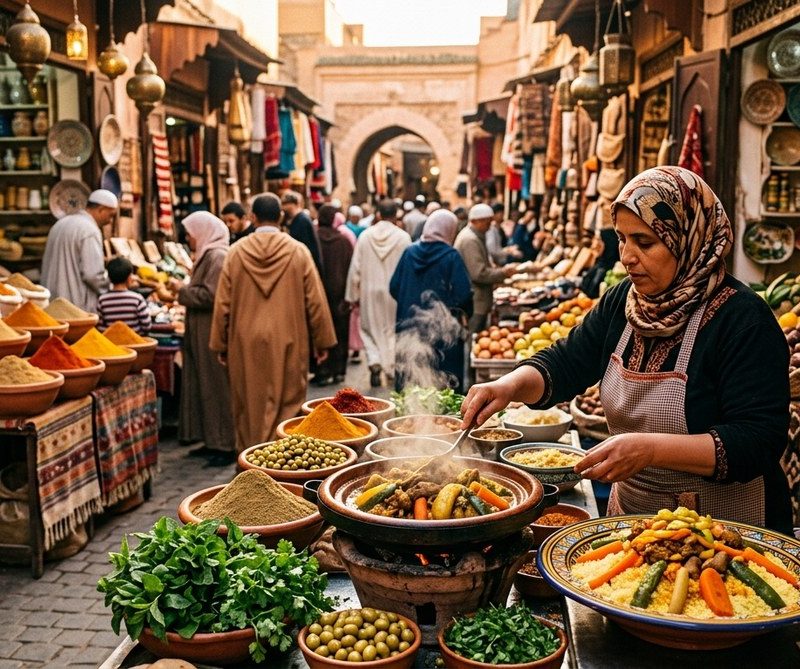 Embark on a Culinary Safari Through Morocco’s Food Markets and Traditional Dishes