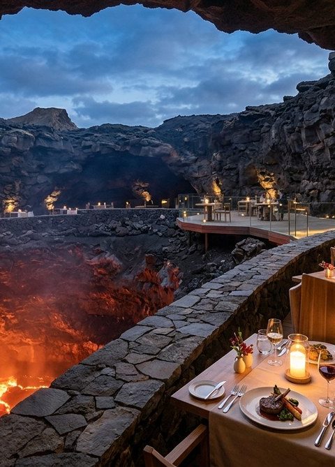Have You Ever Dined in a Volcano? Here's What It's Like