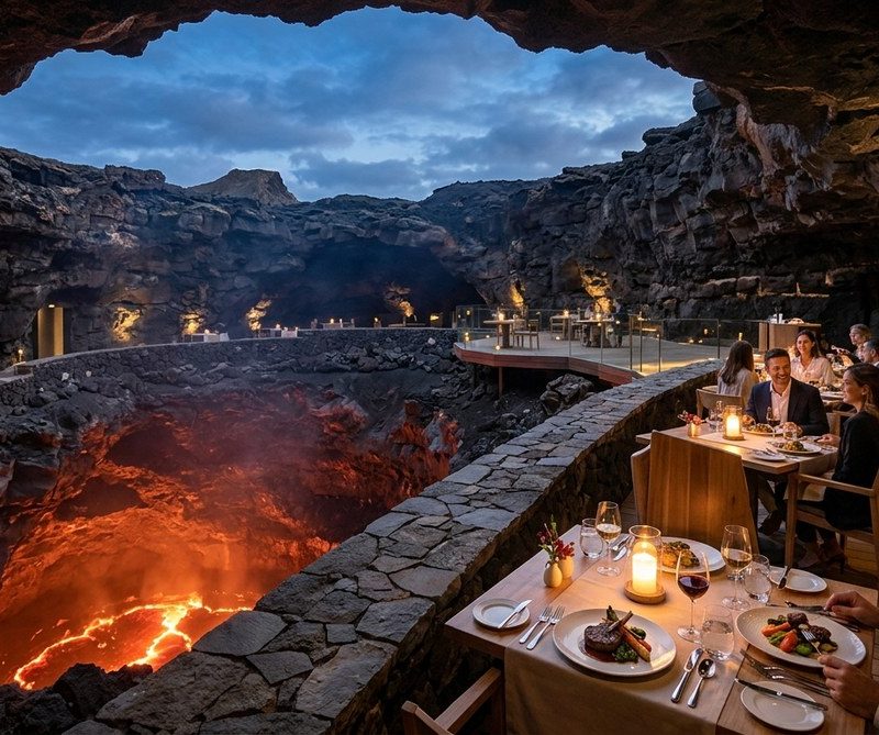 Have You Ever Dined in a Volcano? Here's What It's Like